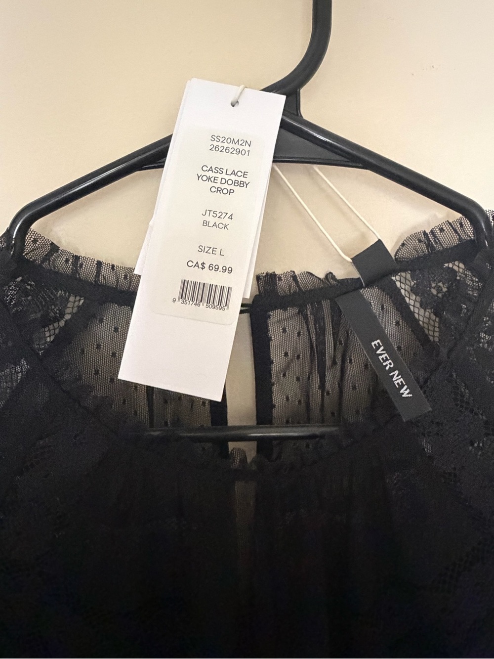 Ever New Black Lace Short Sleeve Blouse - Picture 2 of 3